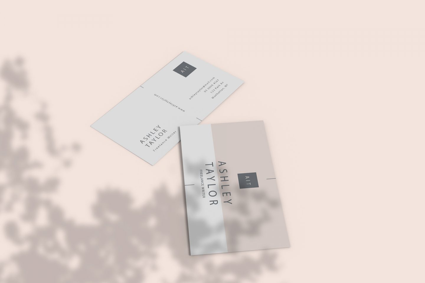 Clean business card mockup