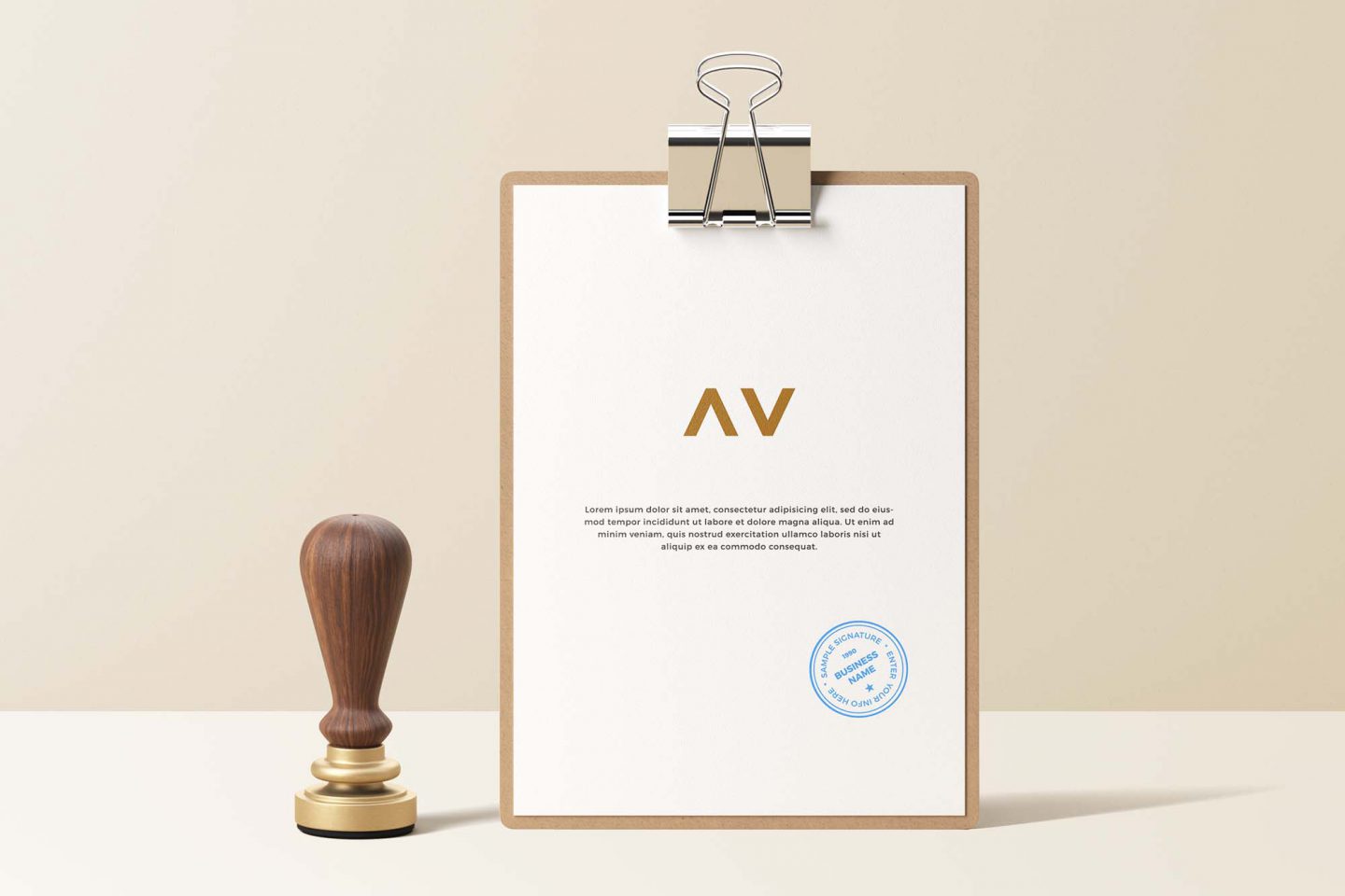 A5 clipboard mockup