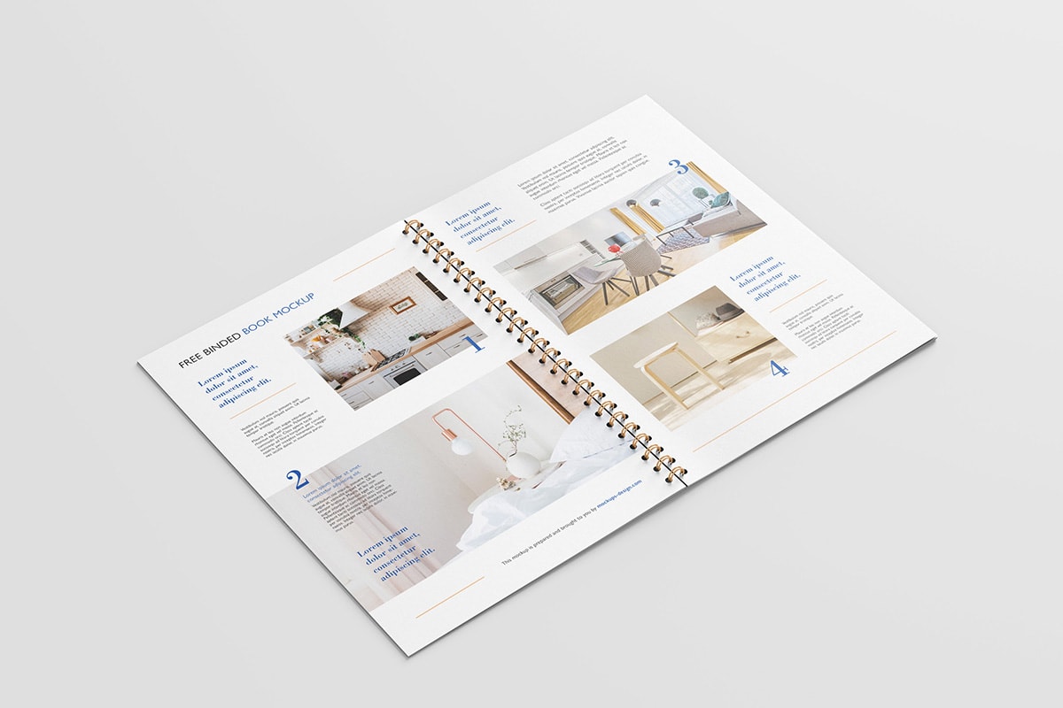 Binded book mockup