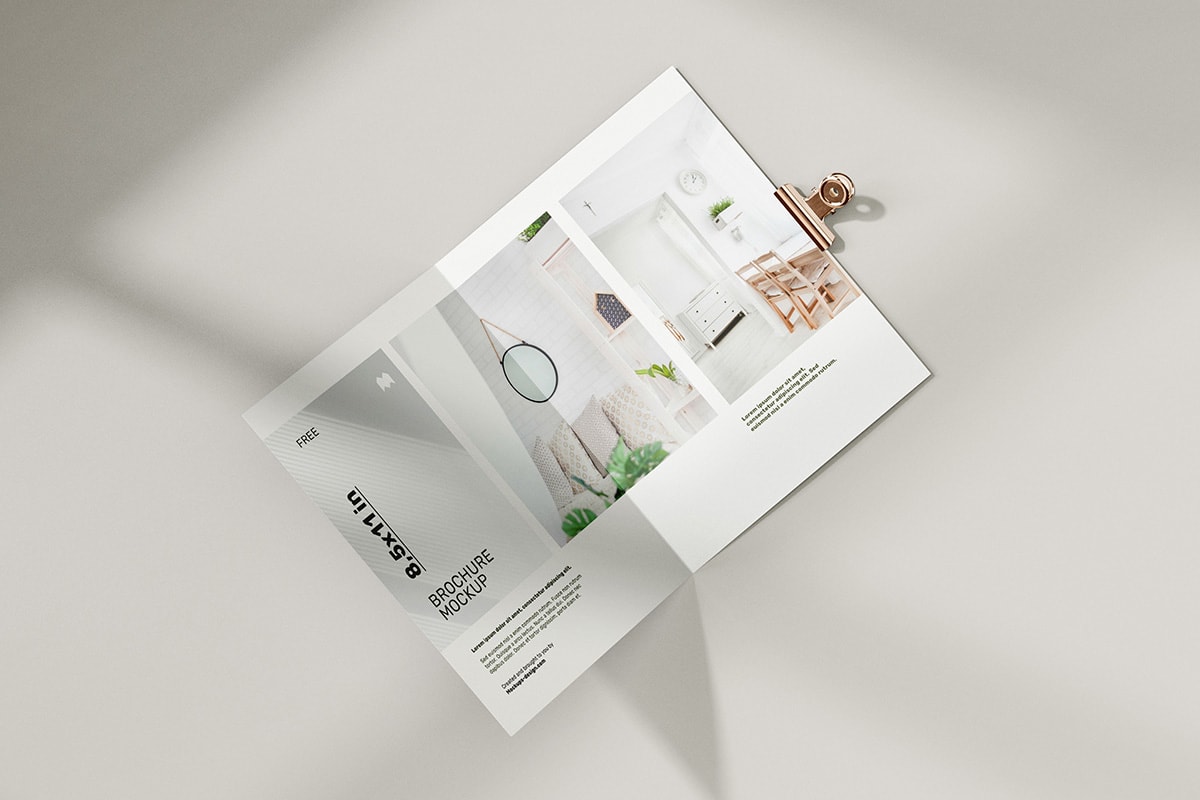 Folded brochure mockup