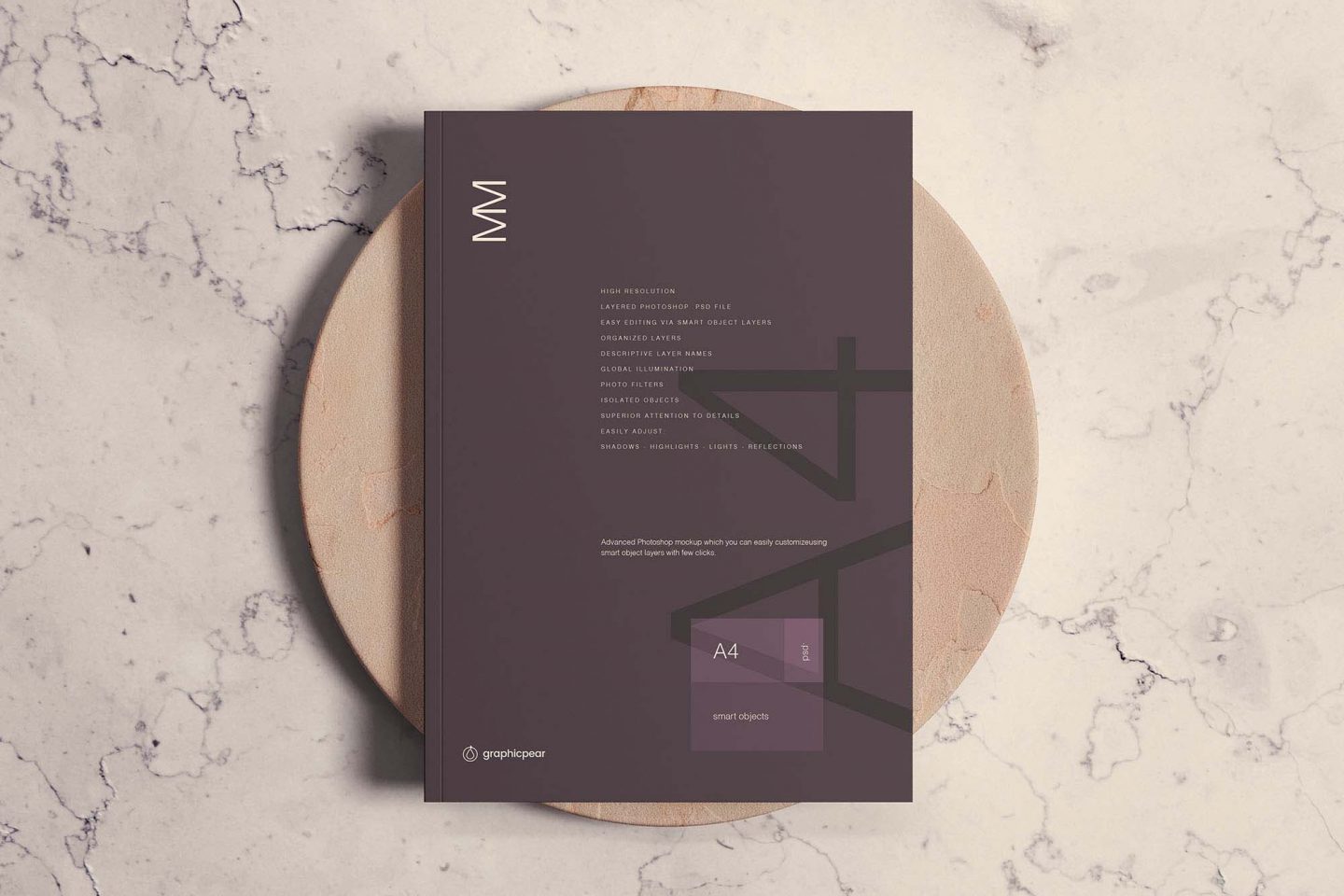 A4 magazine cover mockup