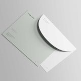Postcard with envelope mockup