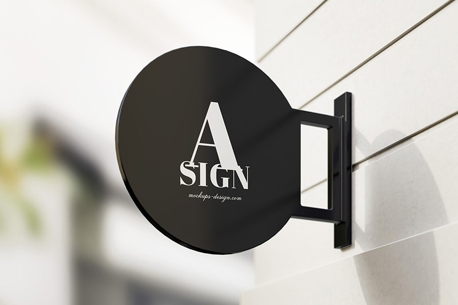 Entrance sign mockup