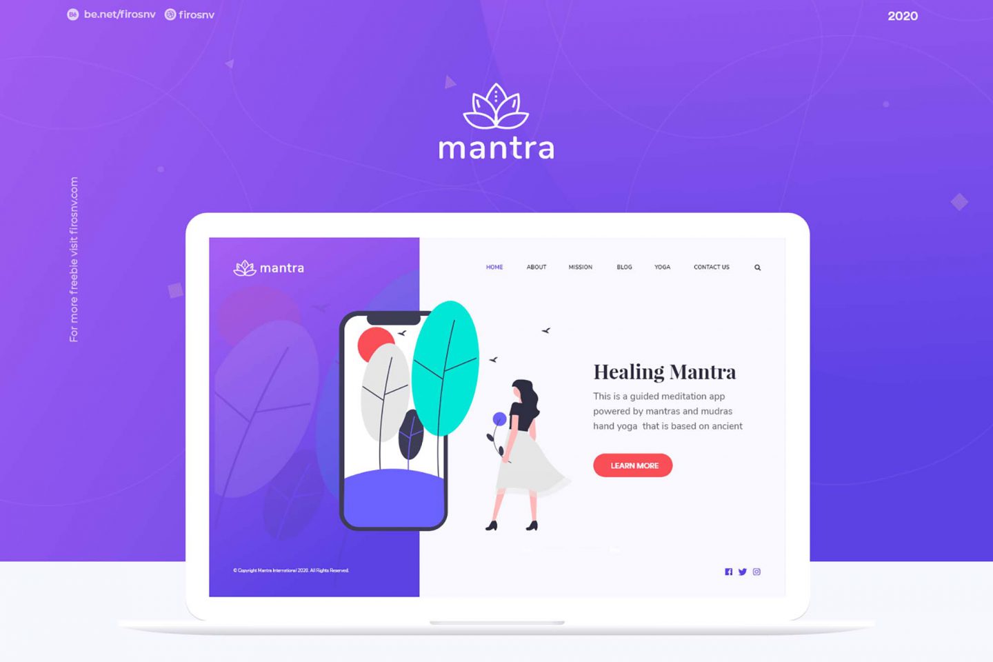 Mantra Yoga Minimal UI Kit