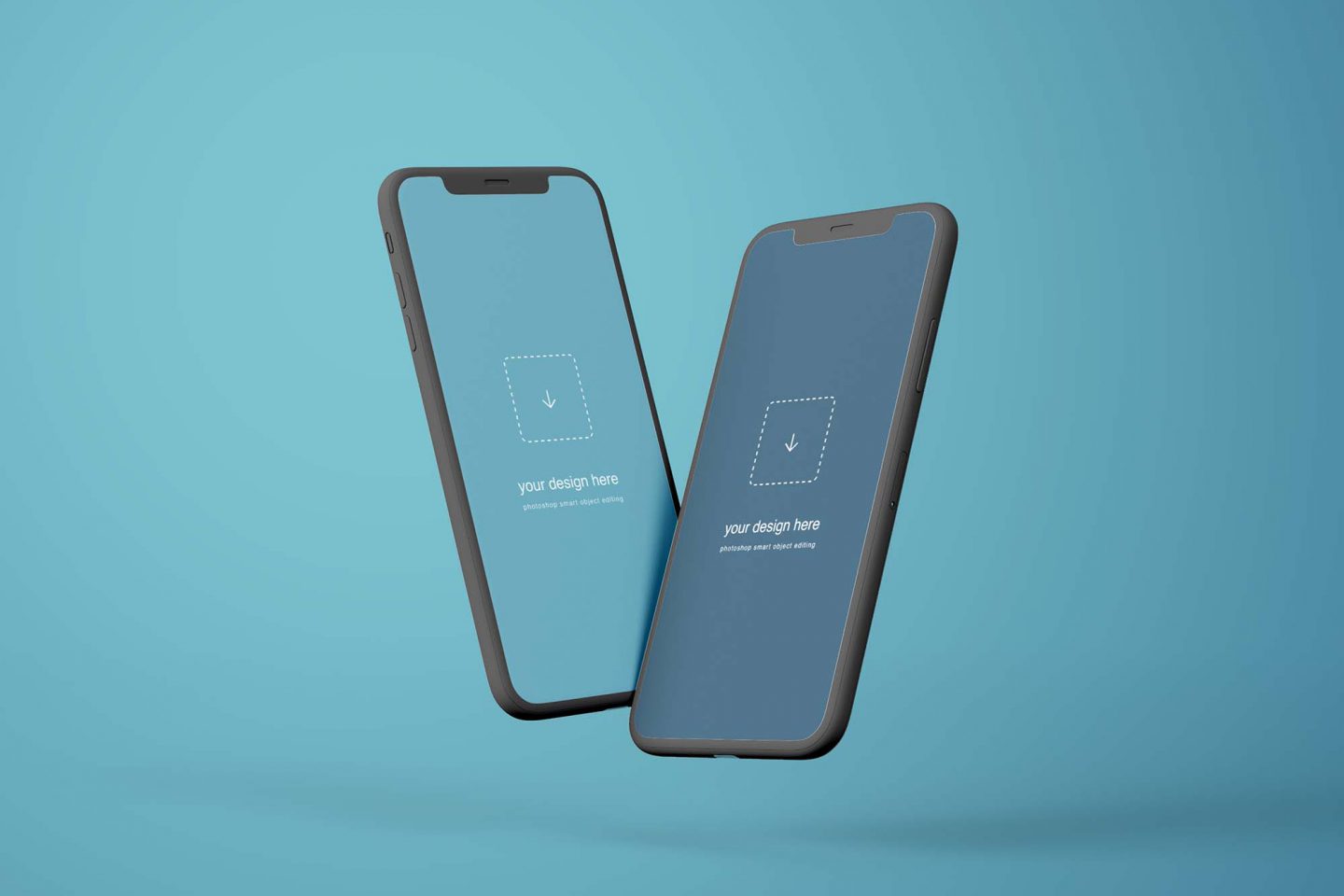 Flying iPhone Mockup